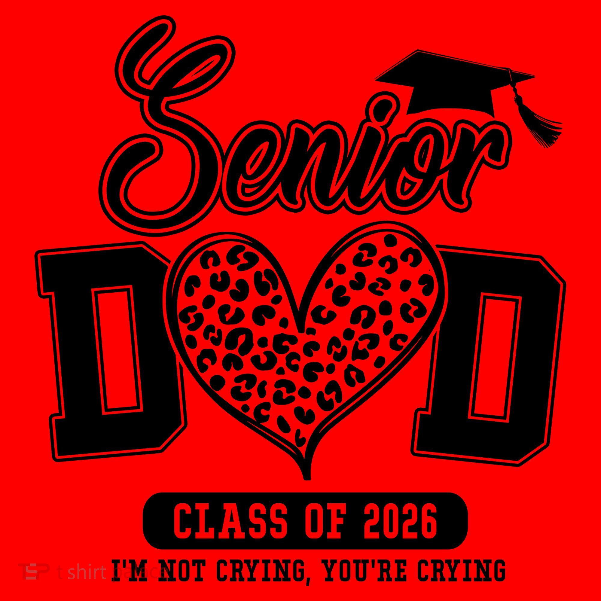 Senior Dad Class Of 2026 Senior Dada 26 Graduation Leopard Santa Hat