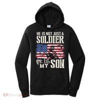 Soldier Dad Cool Gift He Not Just Soldier He Is My Son Father Gift Women's Hoodie thumb 0