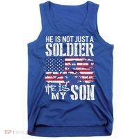 Soldier Dad Cool Gift He Not Just Soldier He Is My Son Father Gift Tank Top thumb 0
