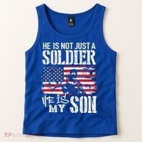 Soldier Dad Cool Gift He Not Just Soldier He Is My Son Father Gift Tank Top thumb 2