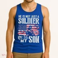 Soldier Dad Cool Gift He Not Just Soldier He Is My Son Father Gift Tank Top thumb 3