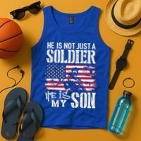 Soldier Dad Cool Gift He Not Just Soldier He Is My Son Father Gift Tank Top thumb 4