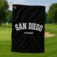 San Diego California Golf Towel thumb 1