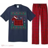 Scottie Dog Christmas Pajama Red Plaid Scottish Ugly Sweater Pajama Set thumb 0