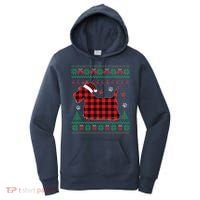 Scottie Dog Christmas Pajama Red Plaid Scottish Ugly Sweater Women's Hoodie thumb 0