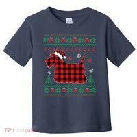 Scottie Dog Christmas Pajama Red Plaid Scottish Ugly Sweater Toddler T-Shirt thumb 0