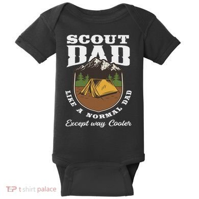 Scout Dad Camping Scouting Tent Scout Leader Scout Baby Bodysuit