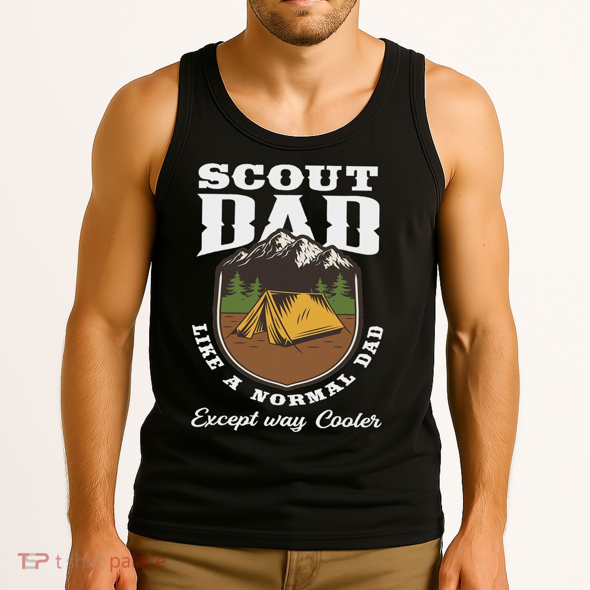 Scout Dad Camping Scouting Tent Scout Leader Scout Tank Top