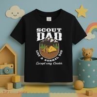 Scout Dad Camping Scouting Tent Scout Leader Scout Toddler T-Shirt thumb 3