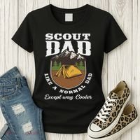 Scout Dad Camping Scouting Tent Scout Leader Scout Women's T-Shirt thumb 3