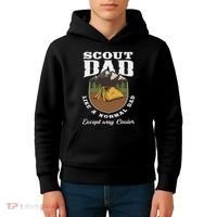 Scout Dad Camping Scouting Tent Scout Leader Scout Kids Hoodie thumb 4