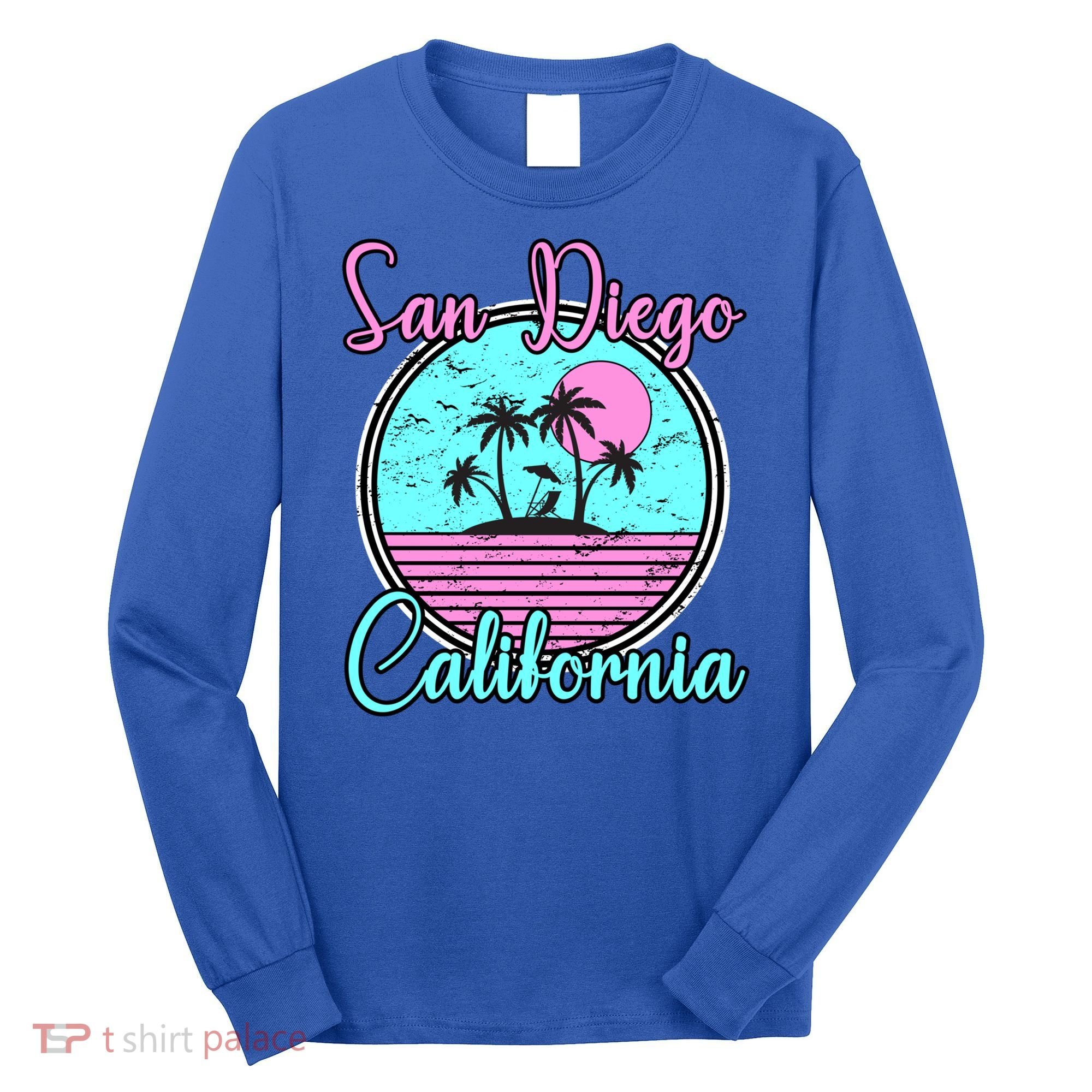 San Diego California Funny Gift Ca Beach Travel Souvenir Funny Gift Long Sleeve Shirt