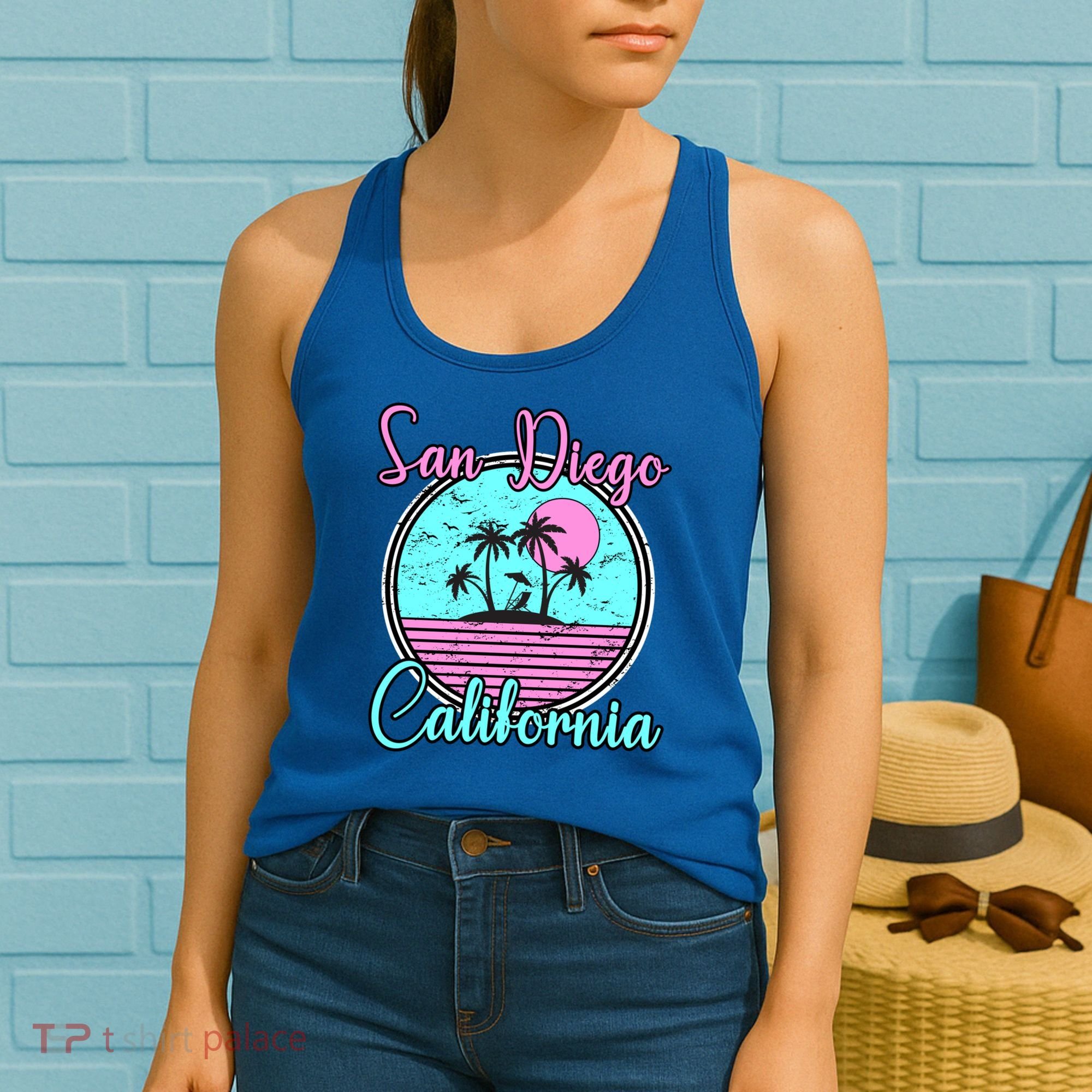 San Diego California Funny Gift Ca Beach Travel Souvenir Funny Gift Women's Tank Top