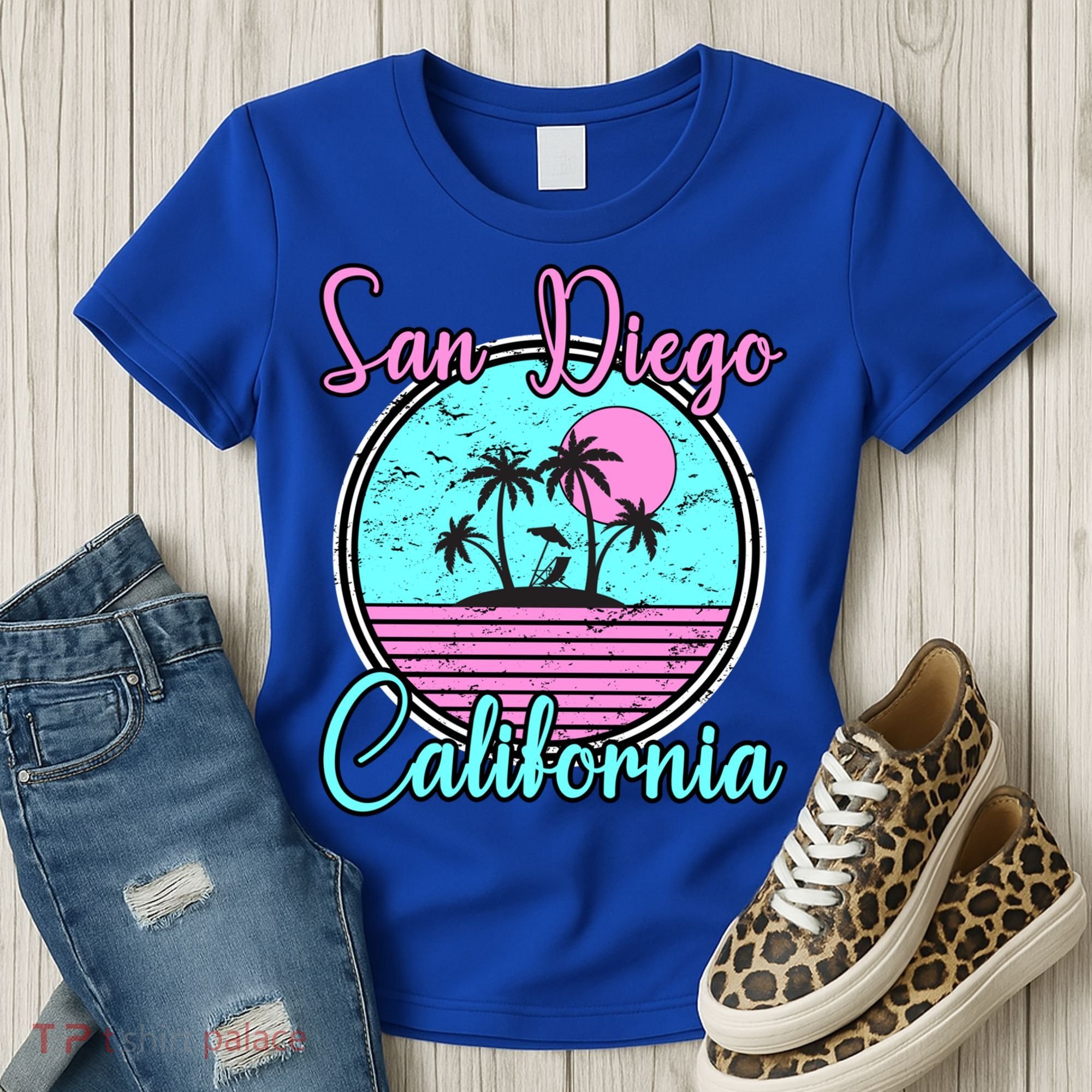 San Diego California Funny Gift Ca Beach Travel Souvenir Funny Gift Women's T-Shirt