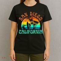 San Diego California Beach Surf Summer Vacation Vintage T-Shirt thumb 4