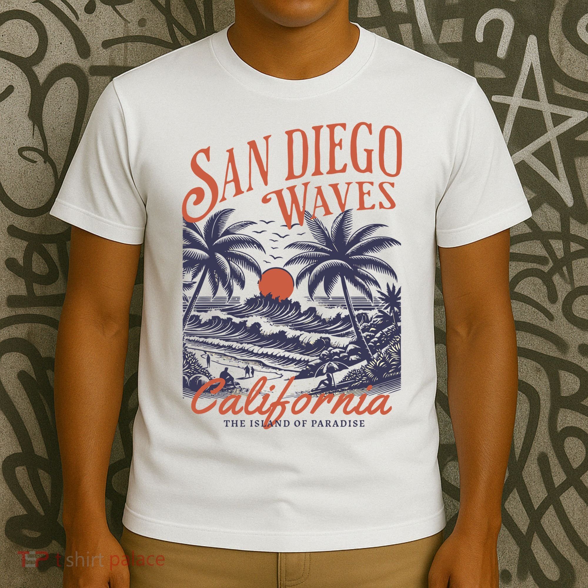 San Diego California Vintage Summer T-Shirt