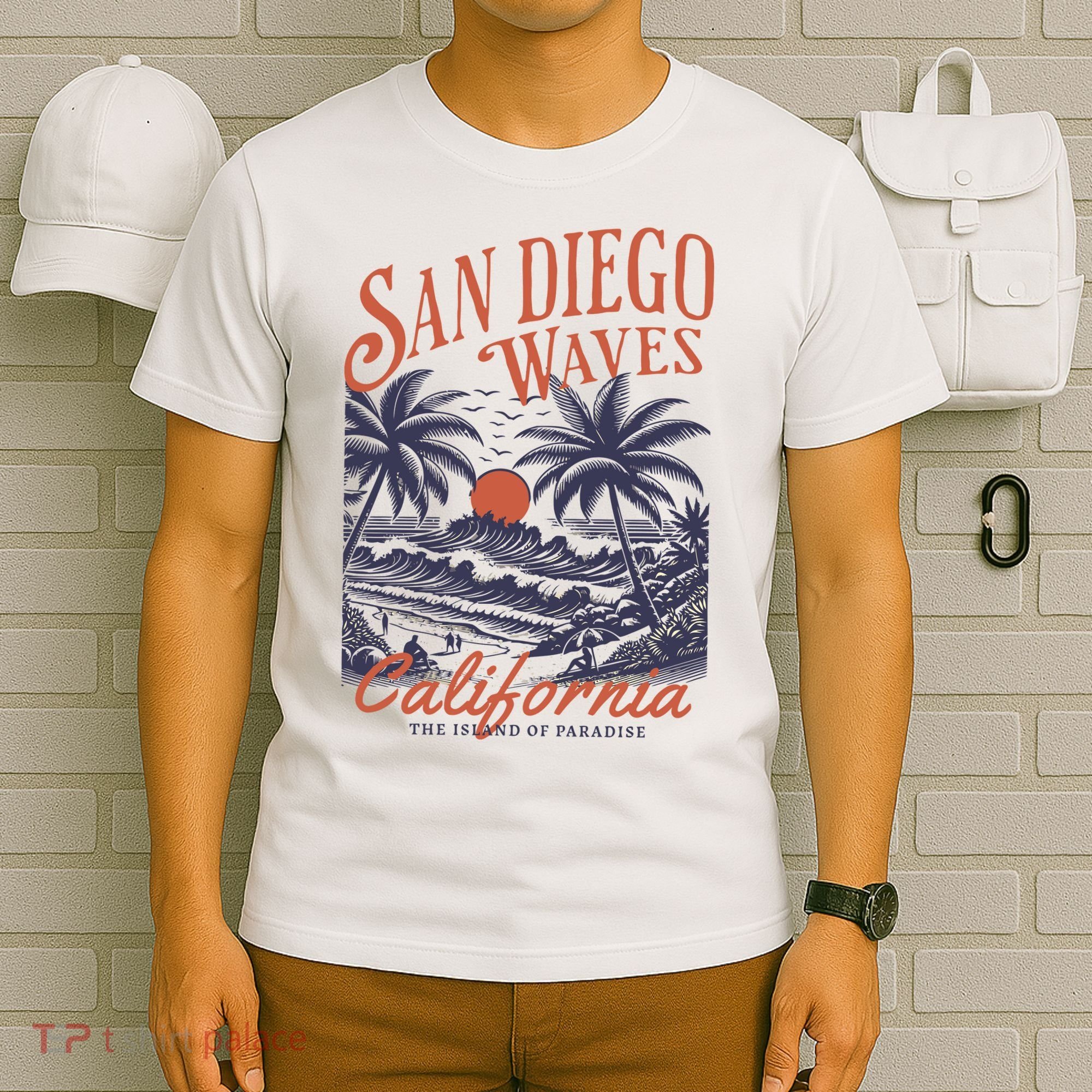 San Diego California Vintage Summer T-Shirt