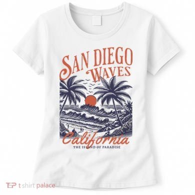 San Diego California Vintage Summer Women's T-Shirt