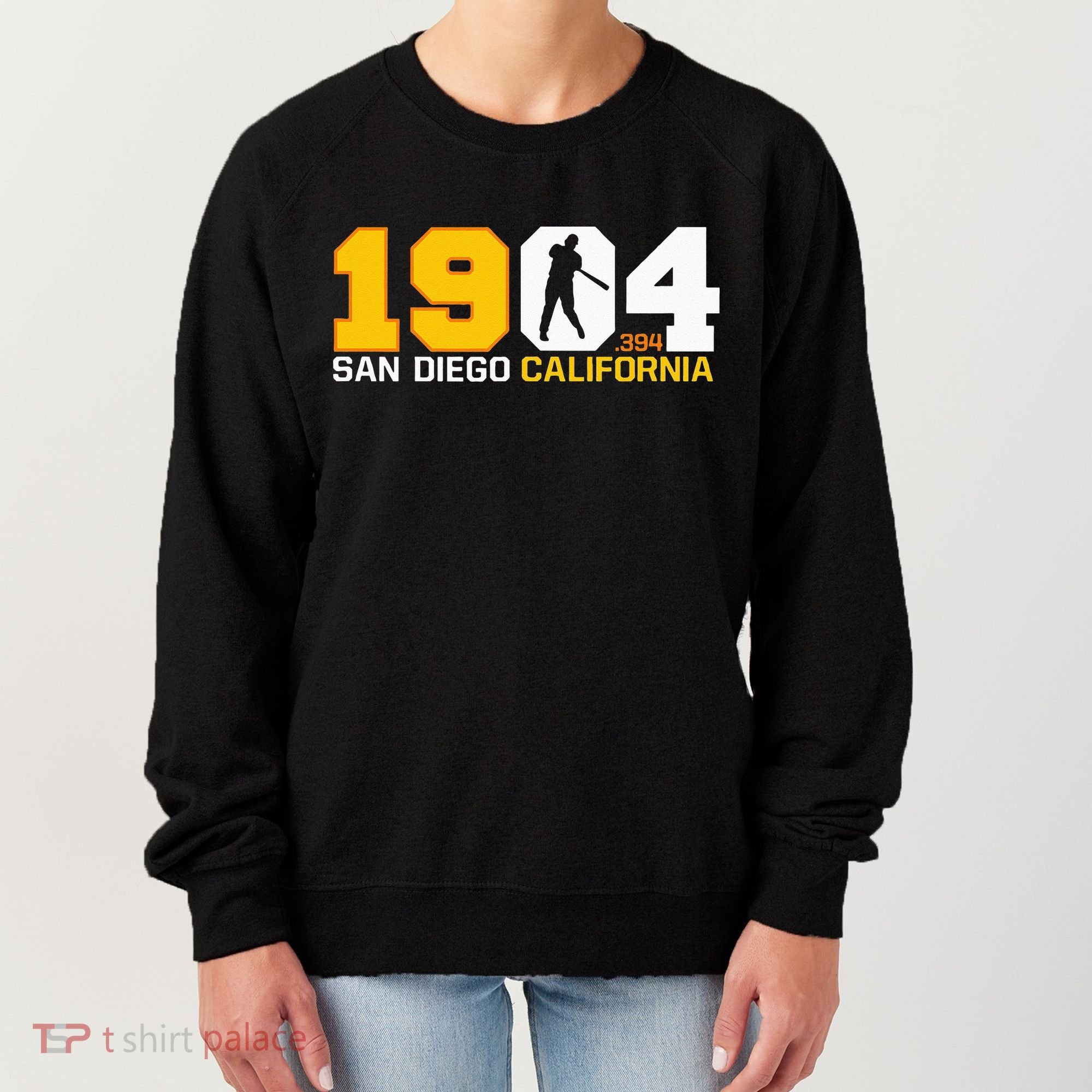San Diego California Throwback 1904 Baseball Statue .394 Women's Sweatshirt