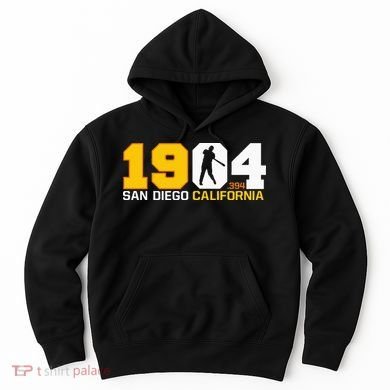 San Diego California Throwback 1904 Baseball Statue .394 Hoodie