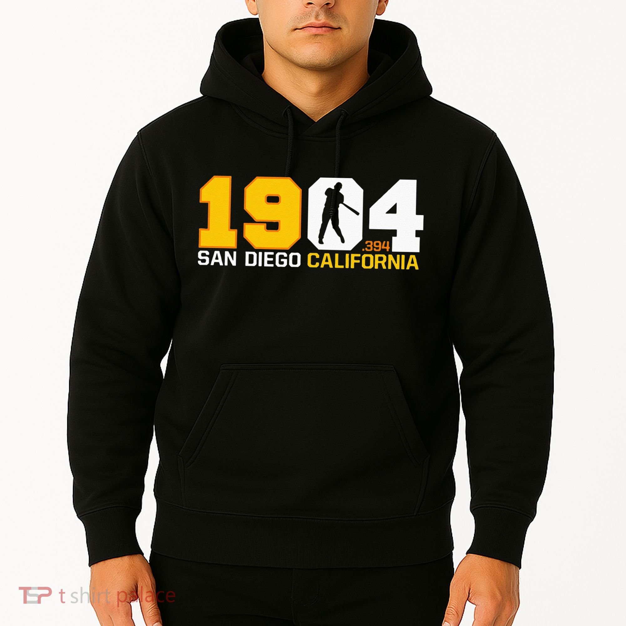 San Diego California Throwback 1904 Baseball Statue .394 Hoodie