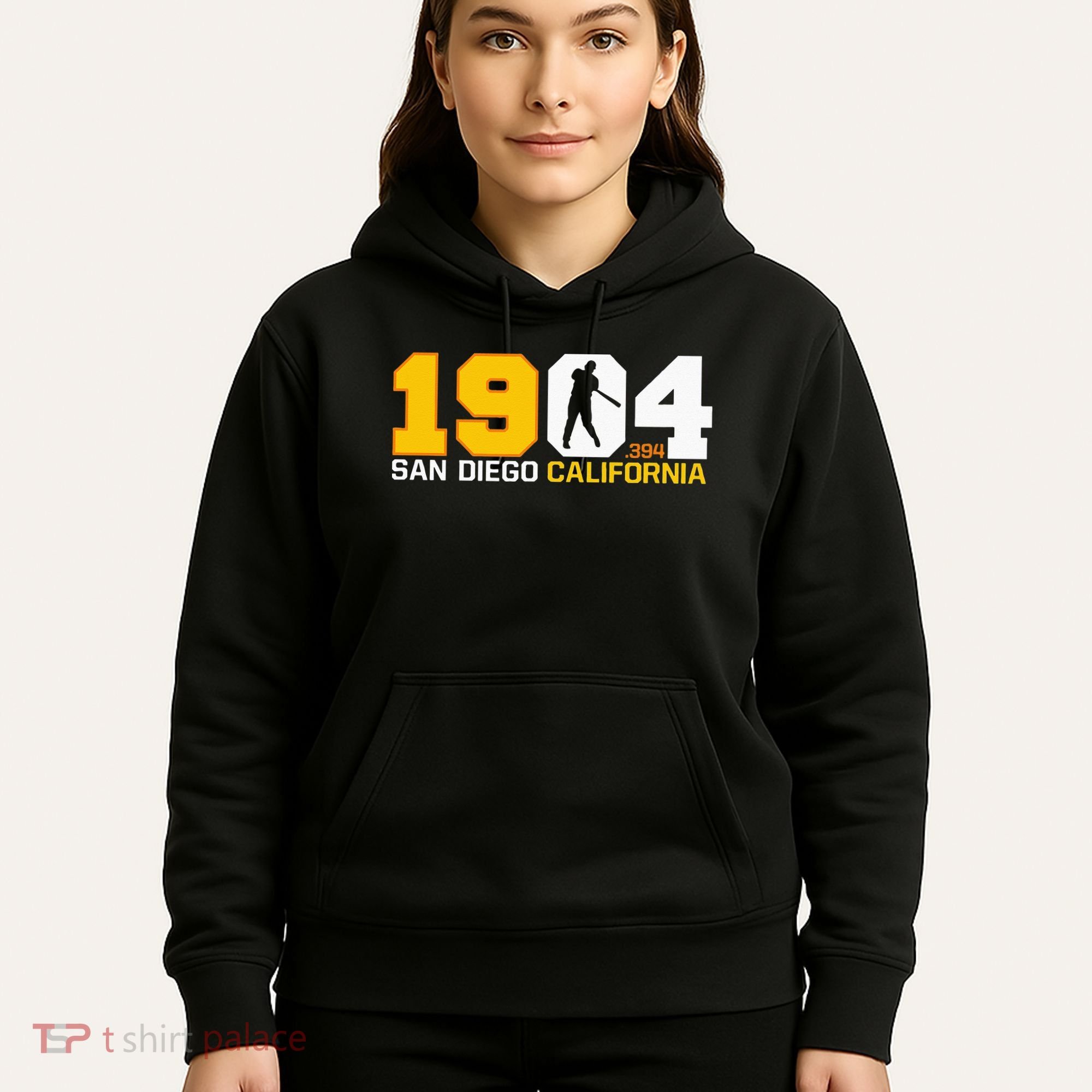 San Diego California Throwback 1904 Baseball Statue .394 Hoodie