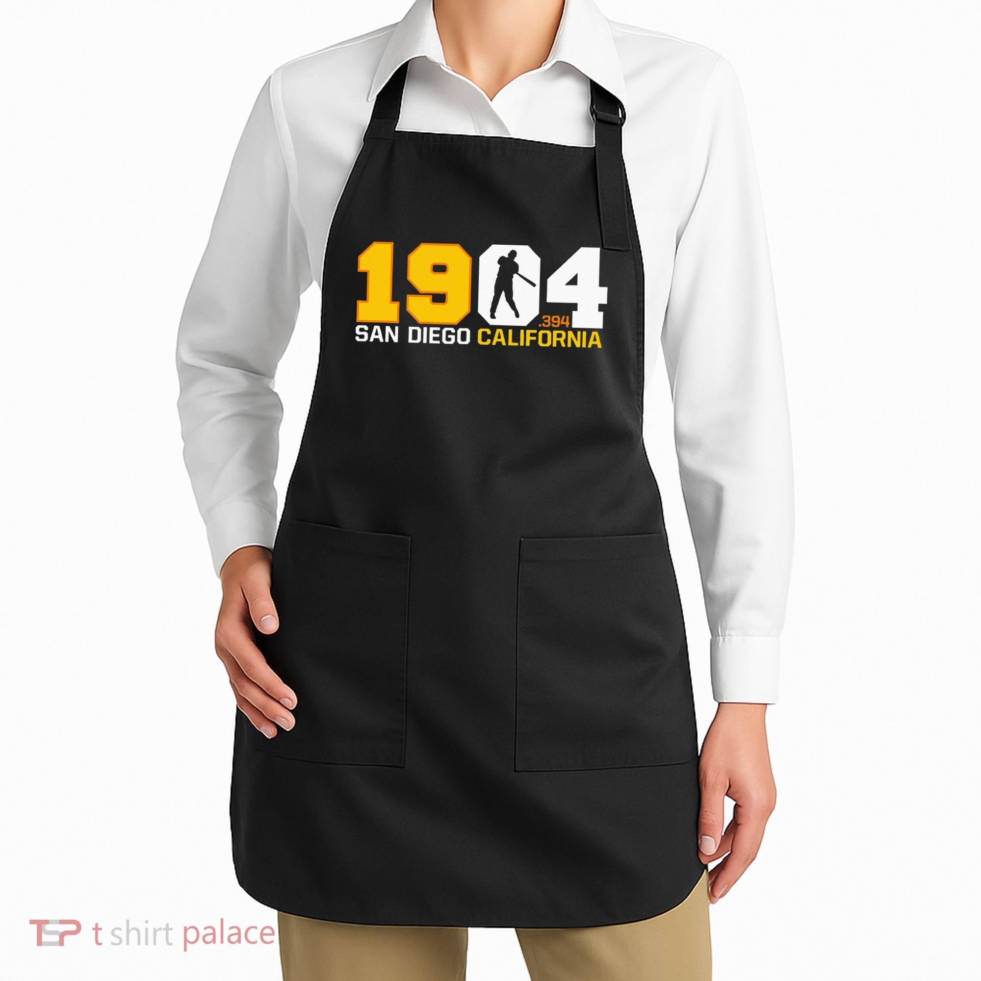 San Diego California Throwback 1904 Baseball Statue .394 Apron