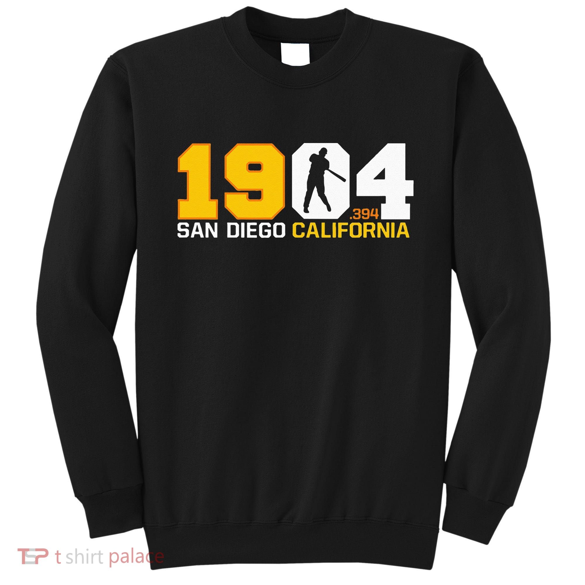 San Diego California Throwback 1904 Baseball Statue .394 Sweatshirt