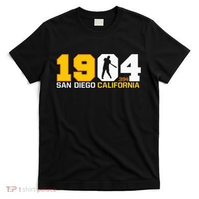San Diego California Throwback 1904 Baseball Statue .394 T-Shirt
