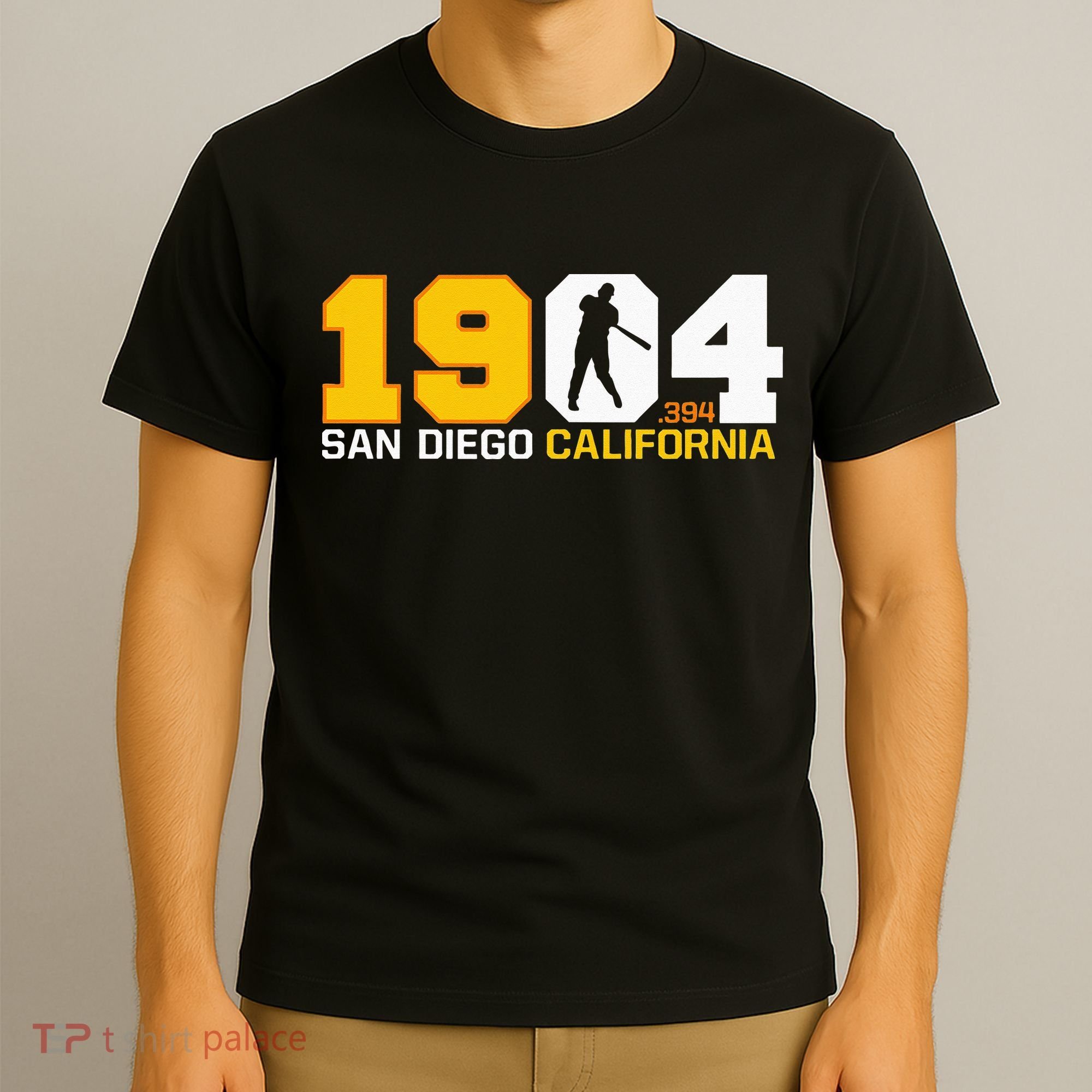 San Diego California Throwback 1904 Baseball Statue .394 T-Shirt