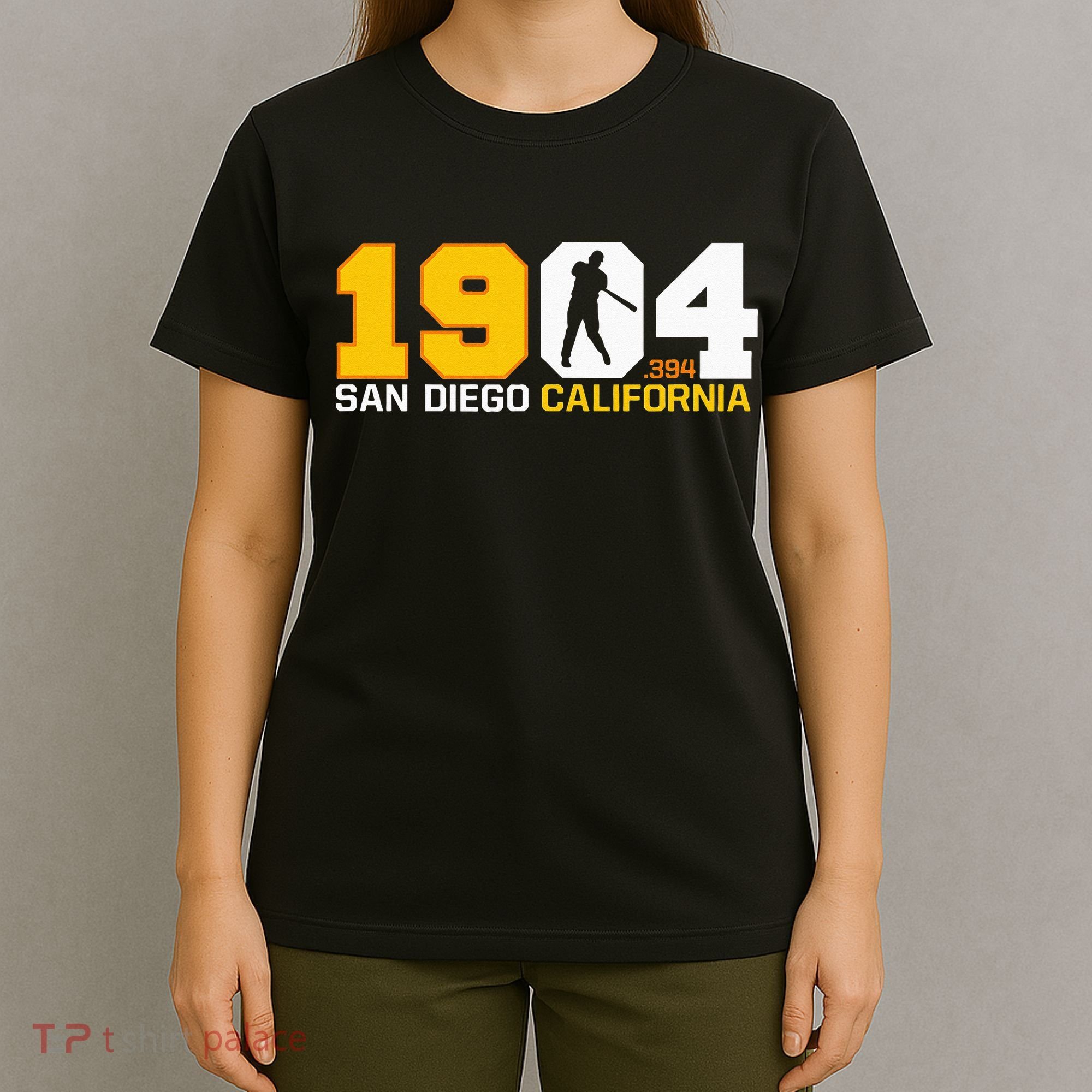 San Diego California Throwback 1904 Baseball Statue .394 T-Shirt
