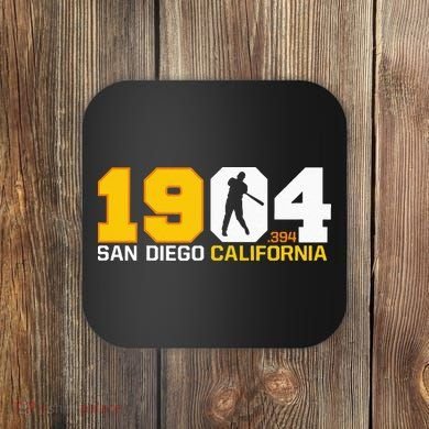 San Diego California Throwback 1904 Baseball Statue .394 Coaster