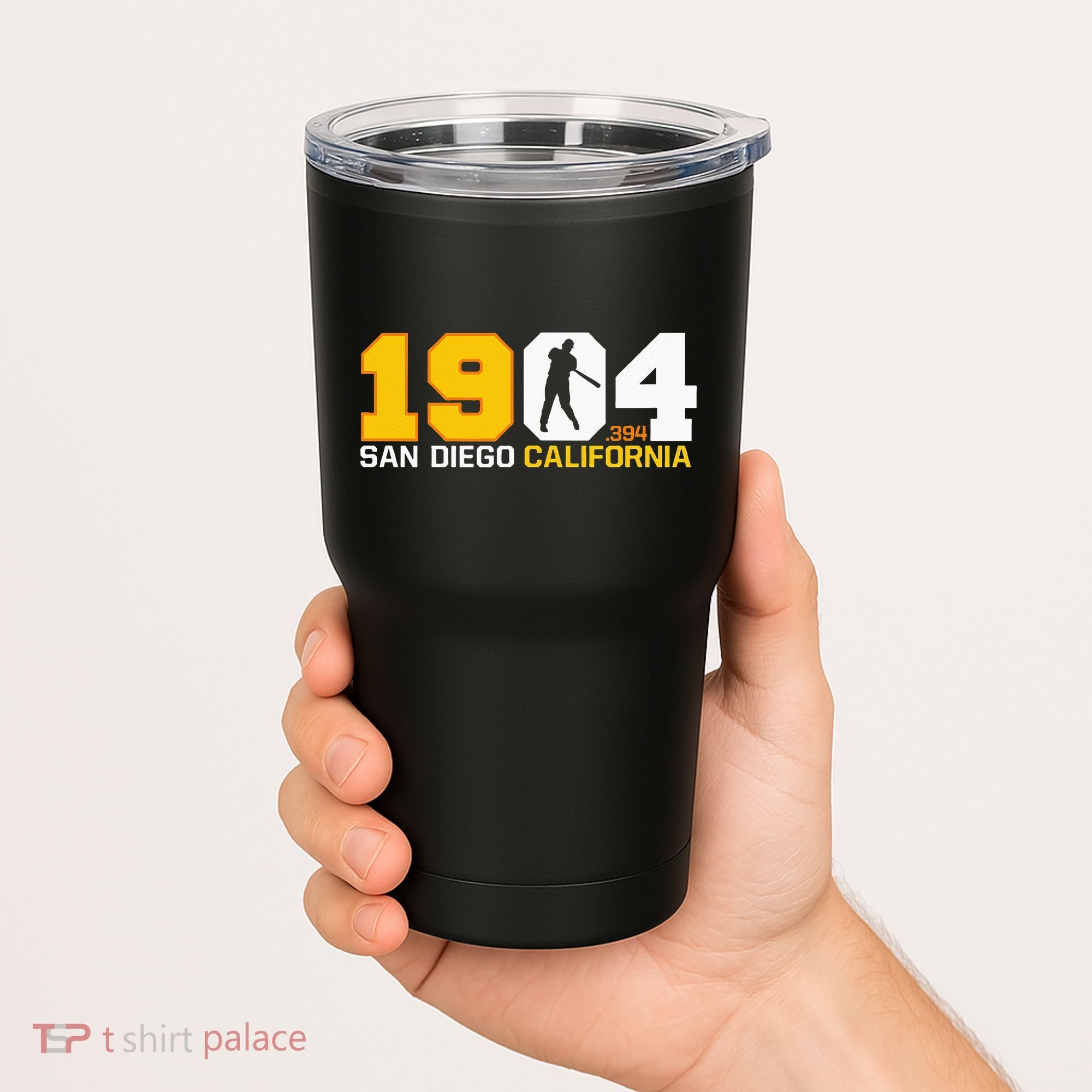 San Diego California Throwback 1904 Baseball Statue .394 Tumbler