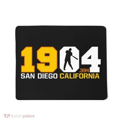San Diego California Throwback 1904 Baseball Statue .394 Mousepad