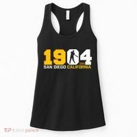 San Diego California Throwback 1904 Baseball Statue .394 Women's Tank Top thumb 0