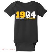 San Diego California Throwback 1904 Baseball Statue .394 Baby Bodysuit thumb 0