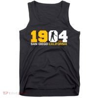 San Diego California Throwback 1904 Baseball Statue .394 Tank Top thumb 0