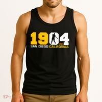 San Diego California Throwback 1904 Baseball Statue .394 Tank Top thumb 3