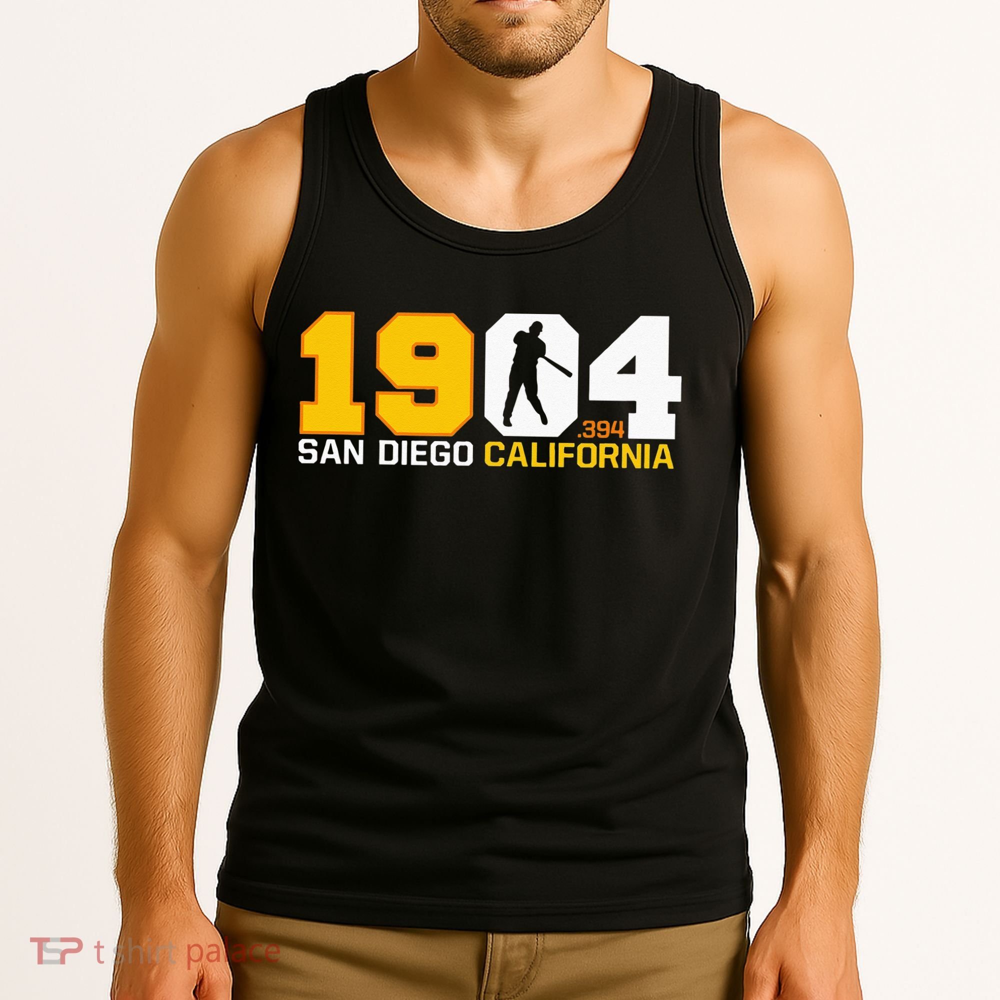 San Diego California Throwback 1904 Baseball Statue .394 Tank Top