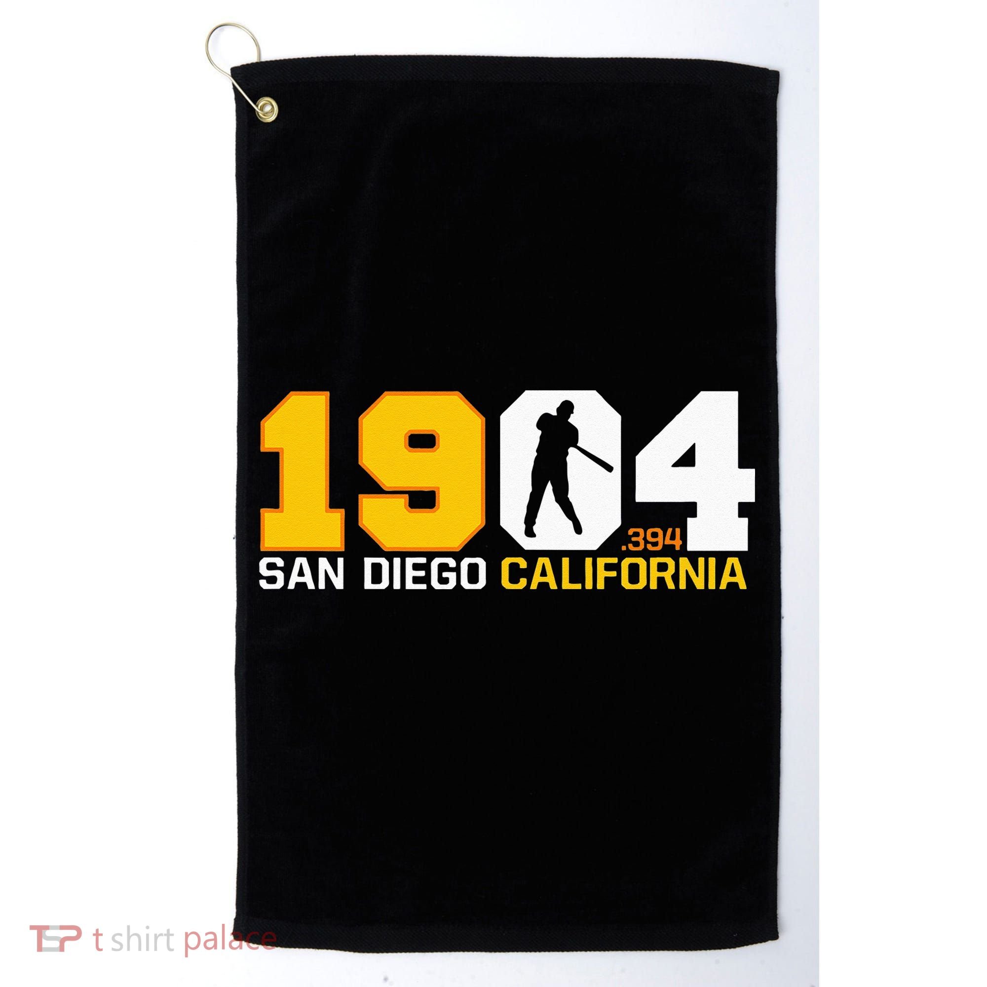 San Diego California Throwback 1904 Baseball Statue .394 Golf Towel