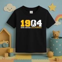 San Diego California Throwback 1904 Baseball Statue .394 Toddler T-Shirt thumb 3