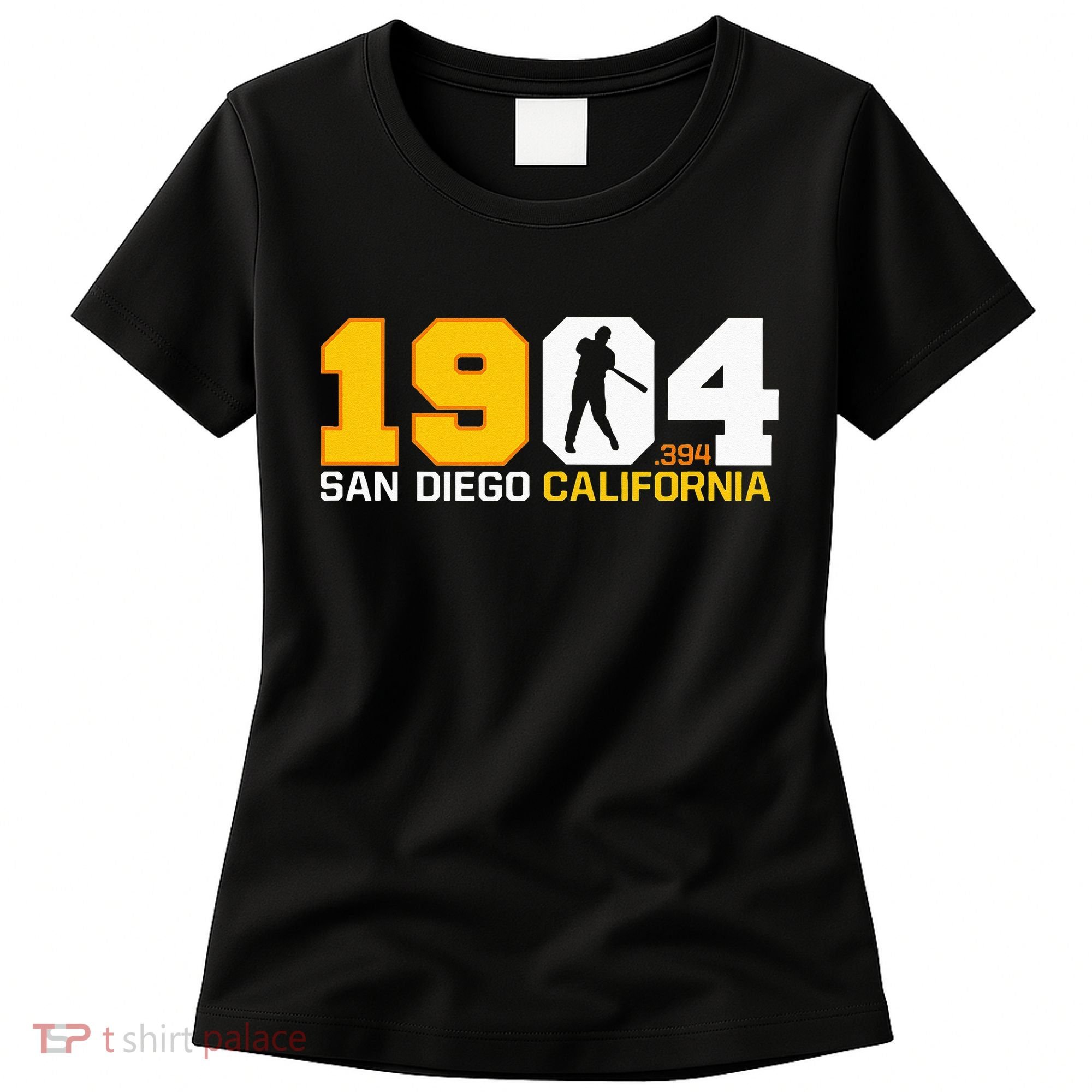 San Diego California Throwback 1904 Baseball Statue .394 Women's T-Shirt