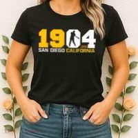 San Diego California Throwback 1904 Baseball Statue .394 Women's T-Shirt thumb 2