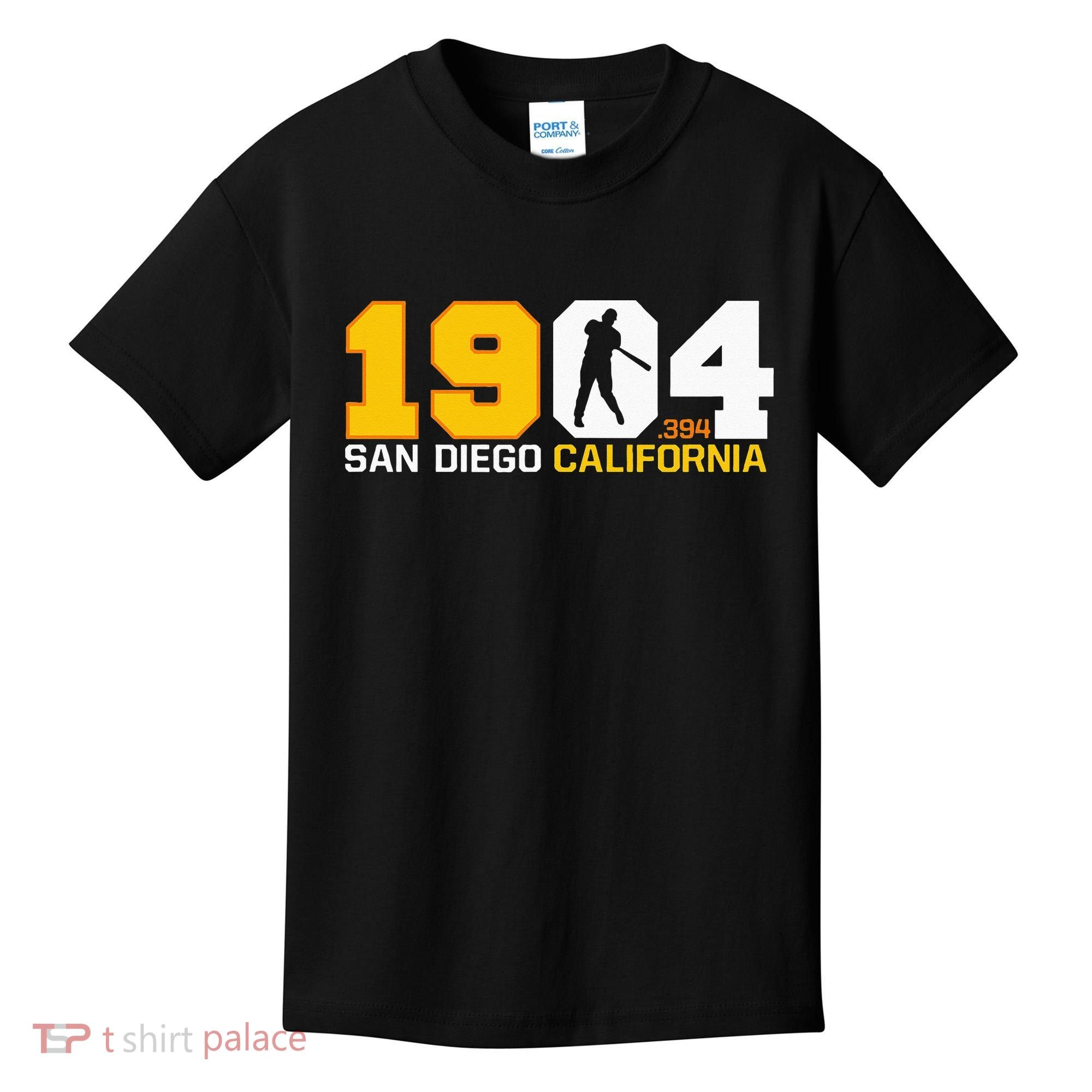 San Diego California Throwback 1904 Baseball Statue .394 Kids T-Shirt