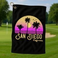 San Diego California Golf Towel thumb 1