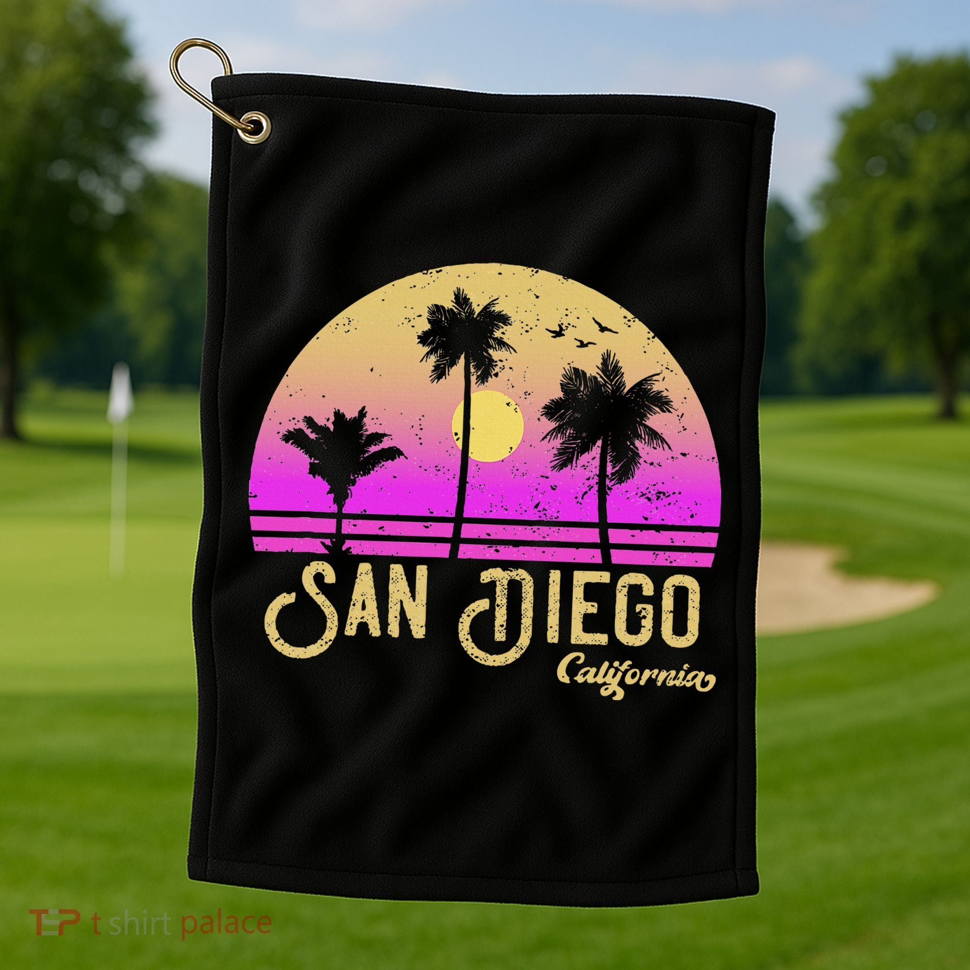 San Diego California Golf Towel