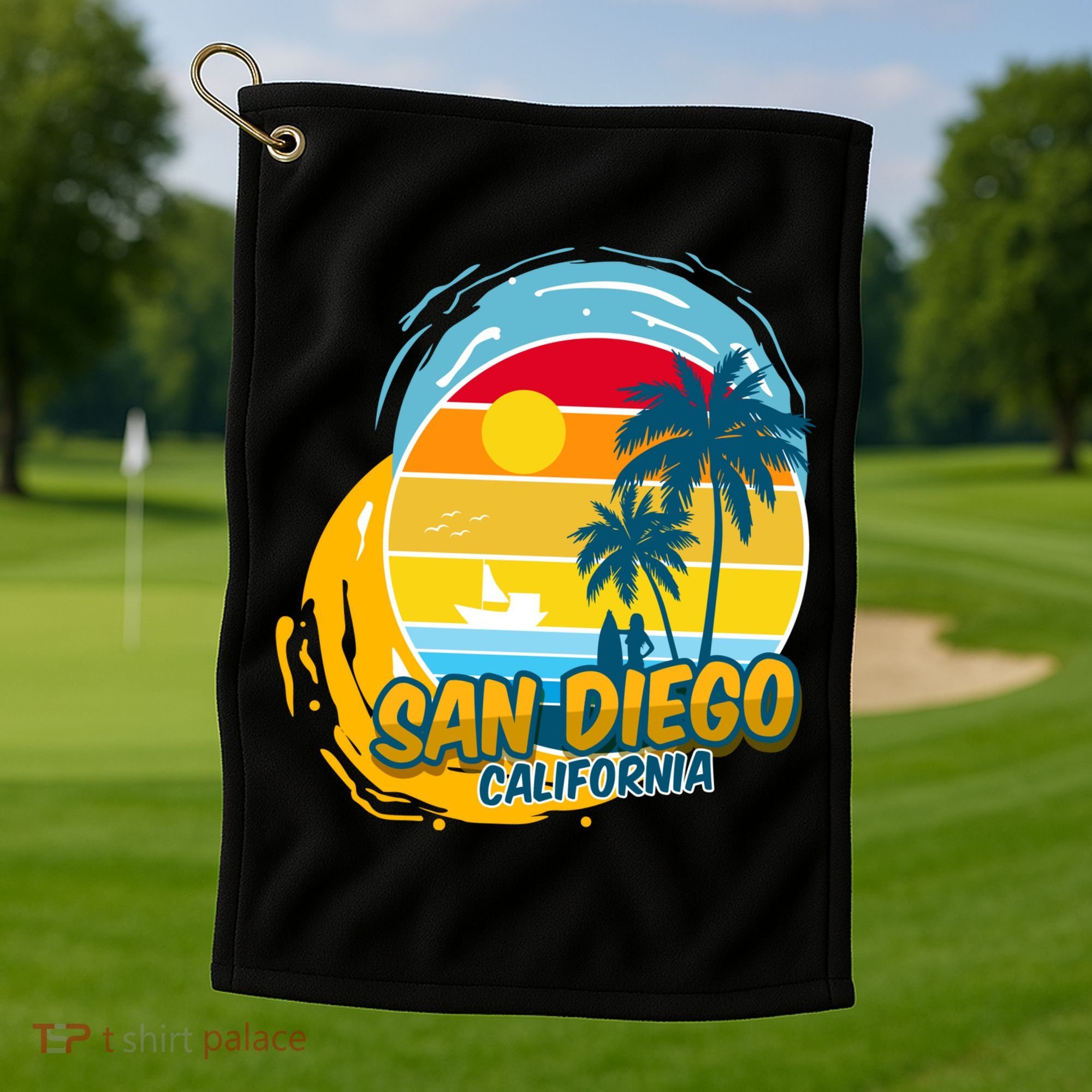 San Diego California Golf Towel