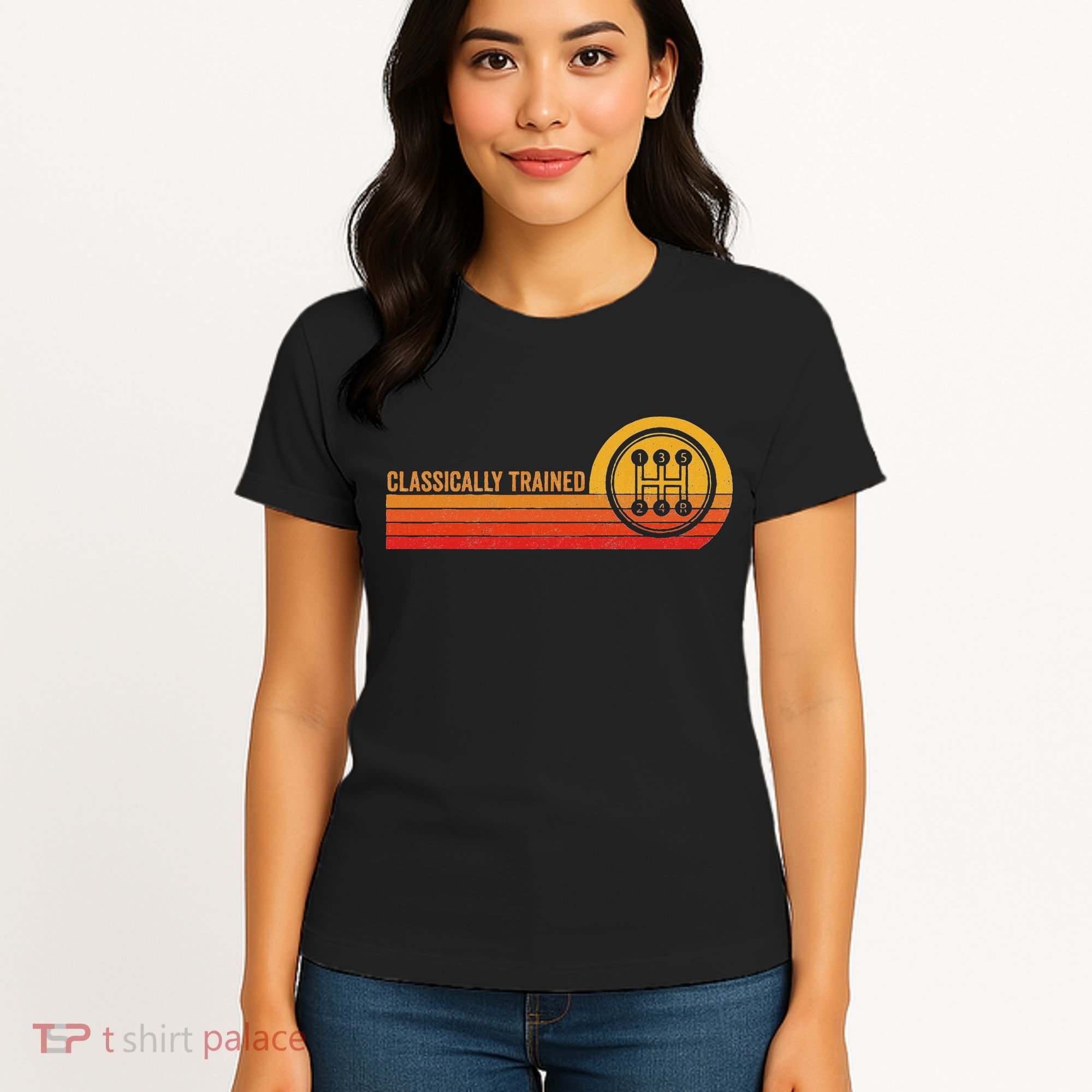 Stick Driver Classically Trained Manual Transmission Retro Women's T-Shirt