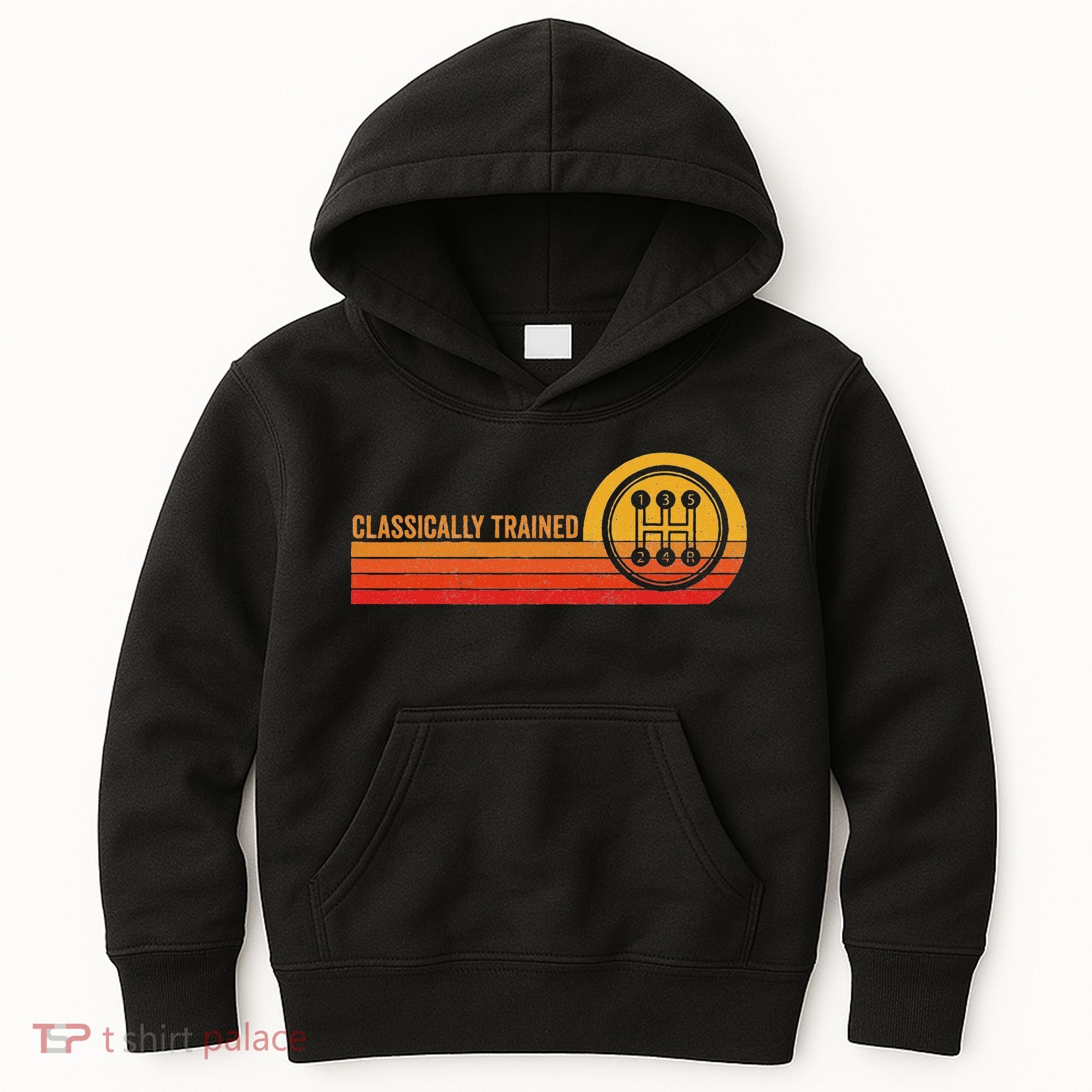 Stick Driver Classically Trained Manual Transmission Retro Kids Hoodie