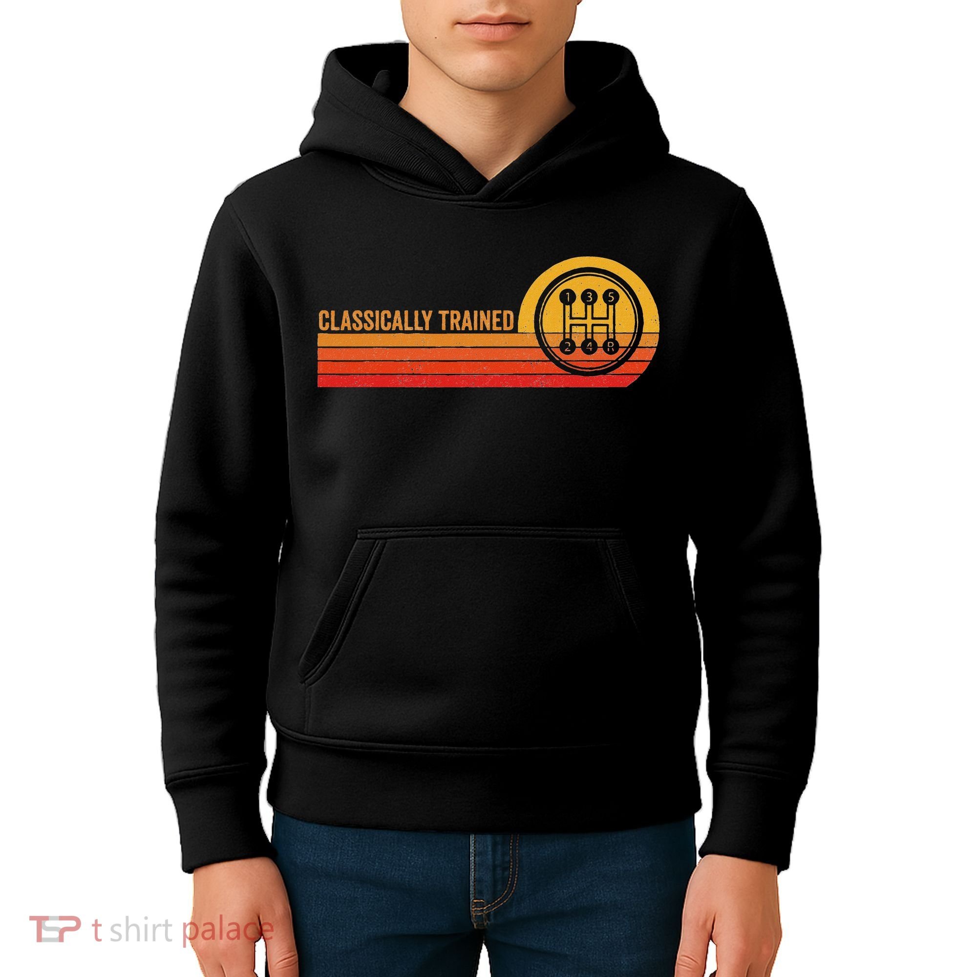 Stick Driver Classically Trained Manual Transmission Retro Kids Hoodie